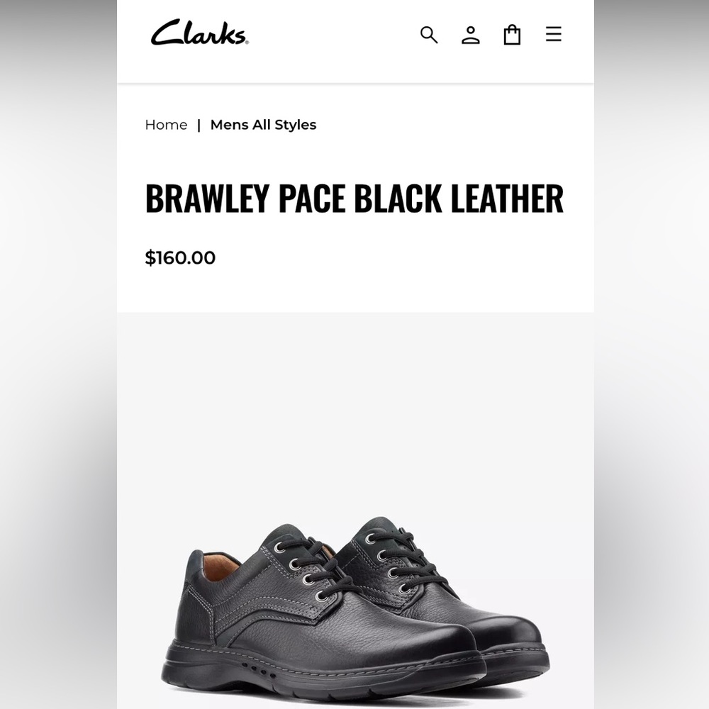 Clarks Un Brawley Pace size 10
